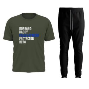 Husband Daddy Police Officer Protector Hero Tracksuit - Image 2