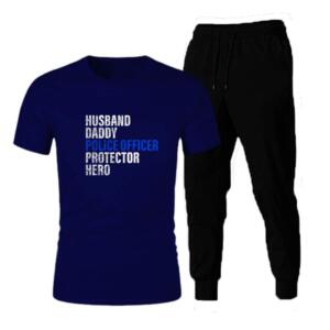 Husband Daddy Police Officer Protector Hero Tracksuit - Image 3