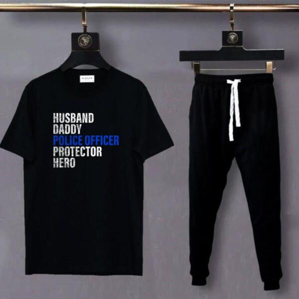 Husband Daddy Police Officer Protector Hero Tracksuit