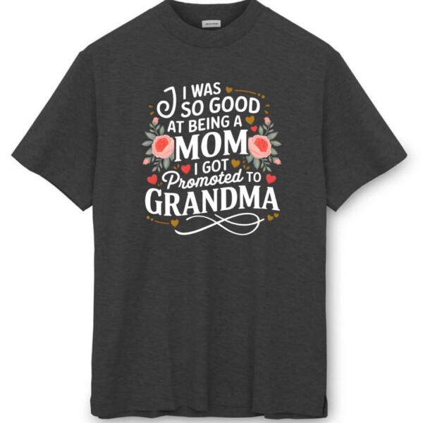 I Was So Good At Being Mom I Got Promoted To Grandma T-shirt