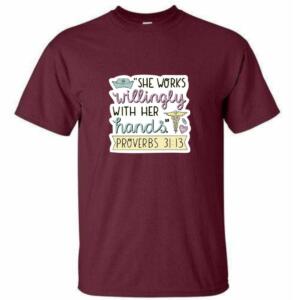 Nurse She Works With Her Hands T-Shirt (4)