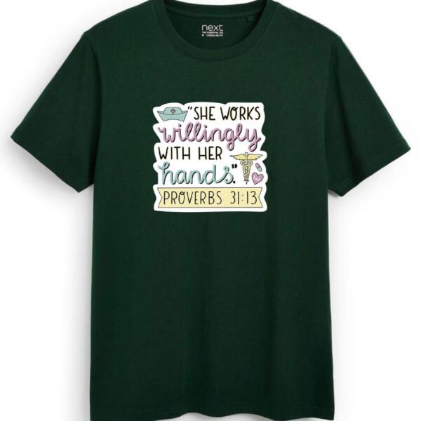 Nurse She Works With Her Hands T-Shirt (7)