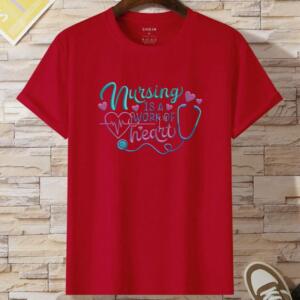 Nursing Is A Work Of Heart T-Shirt (2)