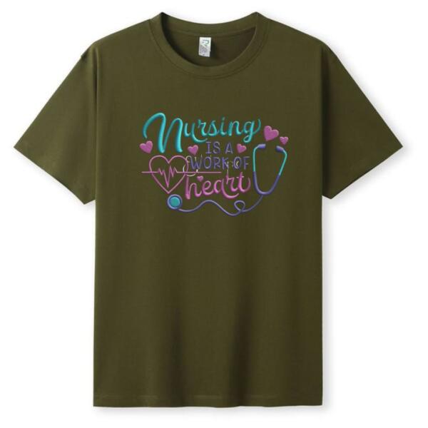 Nursing Is A Work Of Heart T-Shirt (5)