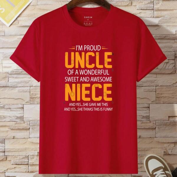 Proud Uncle Of A Wonderful Niece T-Shirt (2)