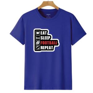 Eat Sleep Football Repeat T-Shirt - Image 6