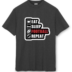 Eat Sleep Football Repeat T-Shirt - Image 7