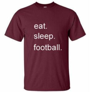 Eat Sleep Football T-Shirt - Image 4