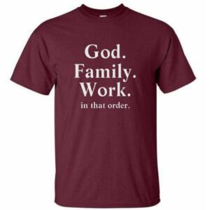 God Family Work In That Order T-Shirt - Image 5