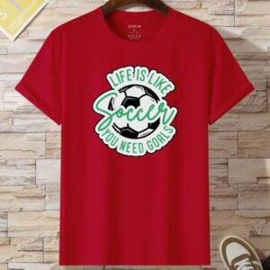 Life Is Like A Soccer You Need Goals T-Shirt - Image 2