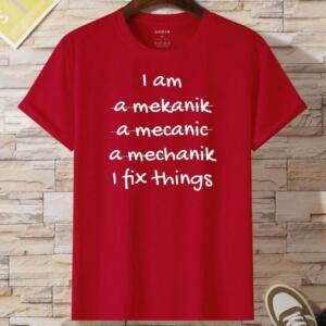 Mechanic I Fix Things T-Shirt - Image 5