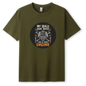 Mechanic My Skills Run Deep Like A Good Engine T-Shirt - Image 5