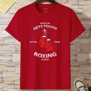 When Life Gets Tough Wear Boxing Gloves T-Shirt - Image 3