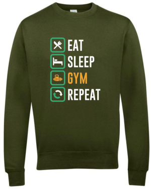Eat Sleep Gym Repeat Sweatshirt