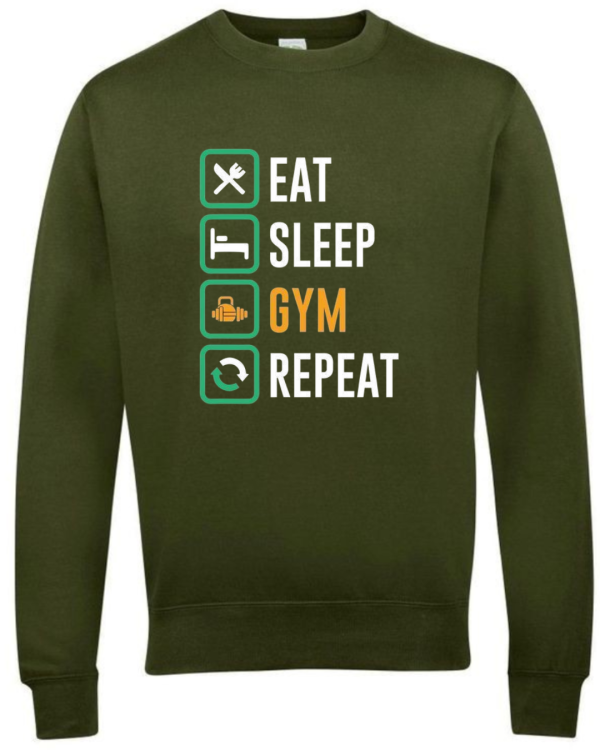 Eat Sleep Gym Repeat Sweatshirt