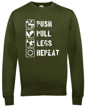 Push Pull Legs Repeat Sweatshirt