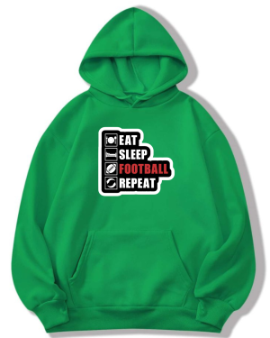 Eat Sleep Football Repeat Hoodie - Image 6