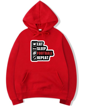 Eat Sleep Football Repeat Hoodie - Image 5