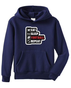 Eat Sleep Football Repeat Hoodie - Image 4