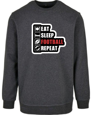 Eat Sleep Football Repeat Sweatshirt - Image 2