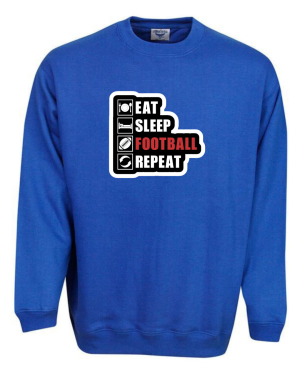 Eat Sleep Football Repeat Sweatshirt - Image 4