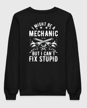 I Might Be A MEchanic But I Can't Fix Stupidity Sweatshirt