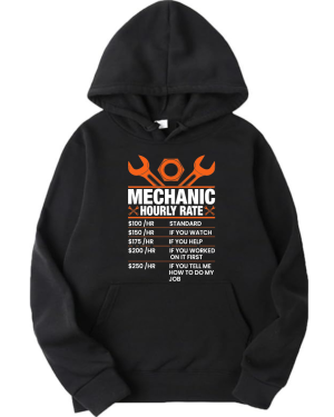 Mechanic Hourly Rates Hoodie