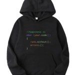 Happiness Is When Your Code Runs Without Errors Hoodie