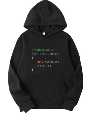 Happiness Is When Your Code Runs Without Errors Hoodie