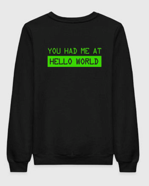 You Had Me At Hello World Sweatshirt