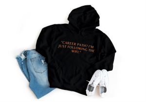 Career Parh, I'm Just Following The Wifi Hoodie Black