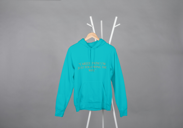 Career Parh, I'm Just Following The Wifi Hoodie Blue