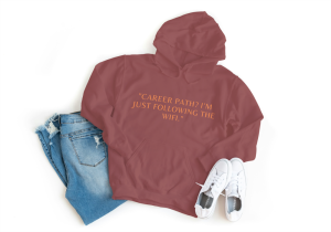 Career Parh, I'm Just Following The Wifi Hoodie Medium Red