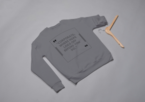 Coorperate Where Hopes Log Off Before You Do Sweatshirt Grey