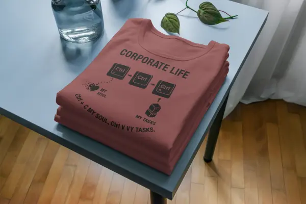 Ctrl+c my soul,ctrl+v my tasks T-shirt medium red (1)