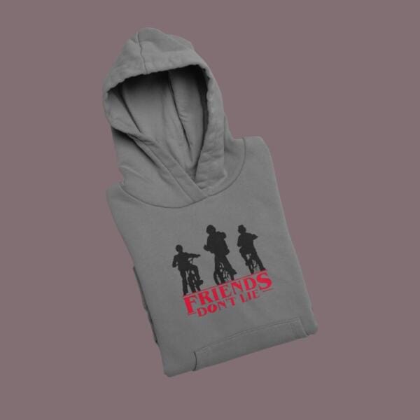 Friends Dont Lie Hoodie Grey
