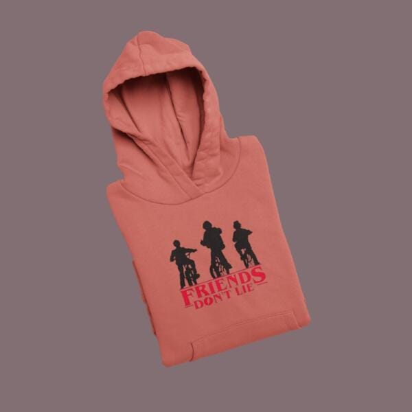Friends Dont Lie Hoodie Medium Red