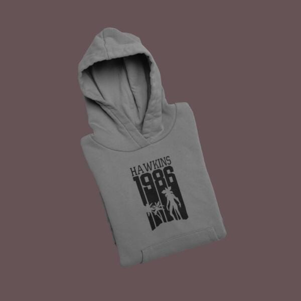 Hawkins 1986 Hoodie Grey