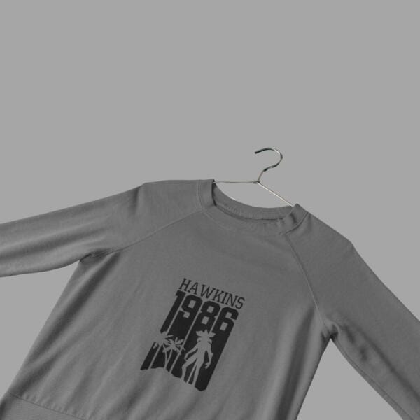Hawkins 1986 Sweatshirt Grey