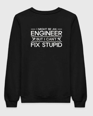 Might Be An Engineer But I'm Not Stupid Sweatshirt