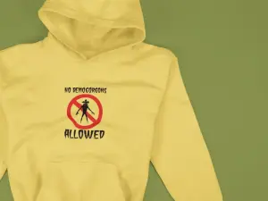 No Demogorgans Allowed Hoodie Beige