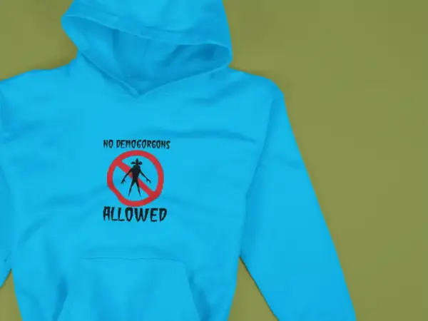No Demogorgans Allowed Hoodie Blue