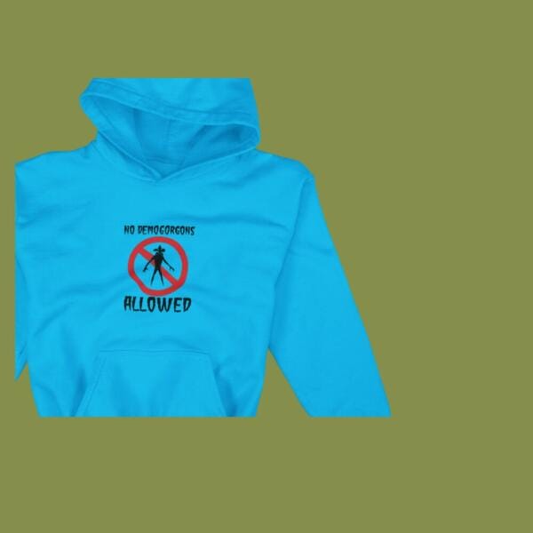 No Demogorgans Allowed Hoodie Blue