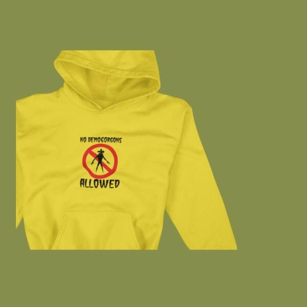No Demogorgans Allowed Hoodie Mustard