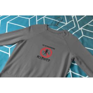 No Demogorgans Allowed Sweatshirt Grey