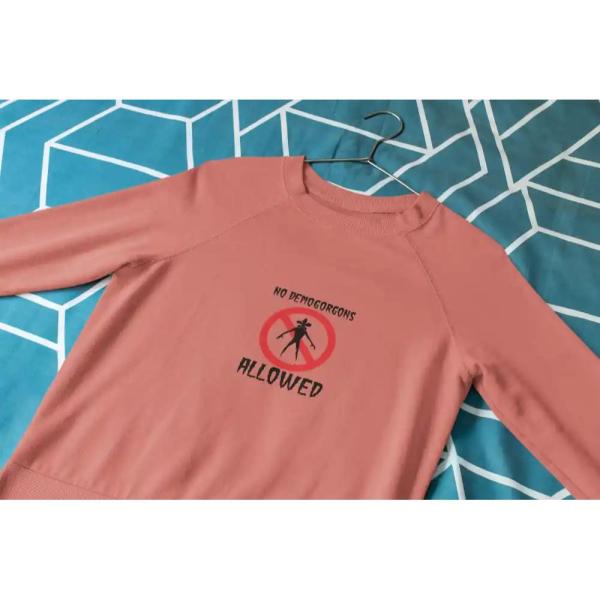 No Demogorgans Allowed Sweatshirt Medium Red