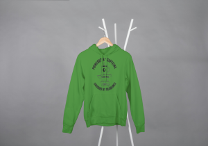 Powered By Caffeine Crushed By Deadlines Hoodie Green