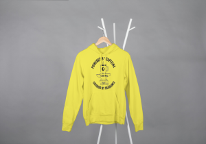 Powered By Caffeine Crushed By Deadlines Hoodie Mustard