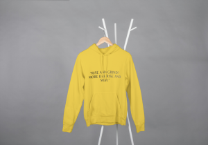 Rise And Grind,More Like Rise And Sigh Hoodie Mustard