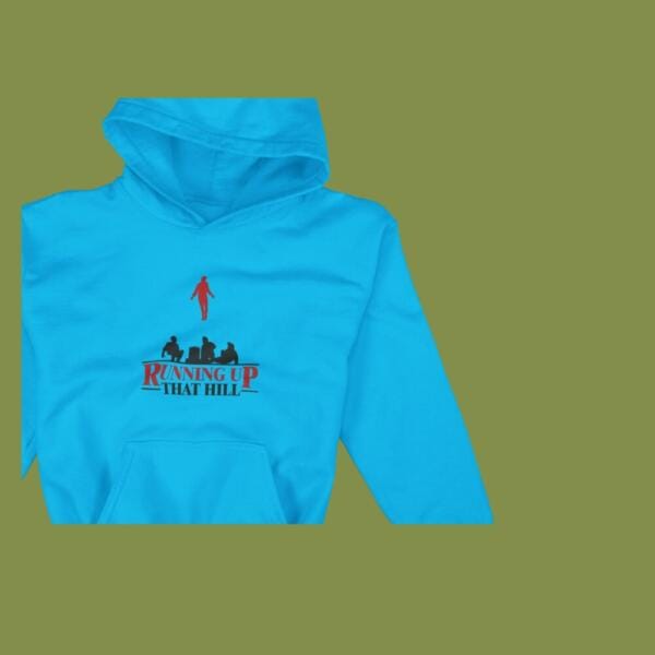 Running Up That Hill Hoodie Blue